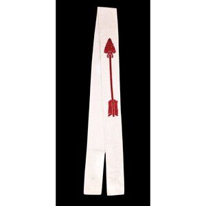 Vintage Boy Scout Order Of The Arrow Ordeal Sash Red White Honor Scouting Award